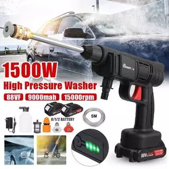 50 бар, 1500 Вт, беспроводная мойка высокого давления, перезаряжаемый пистолет для мойки автомобилей, электрический водяной пистолет, пенная машина для батареи Makita 18 В Only machine