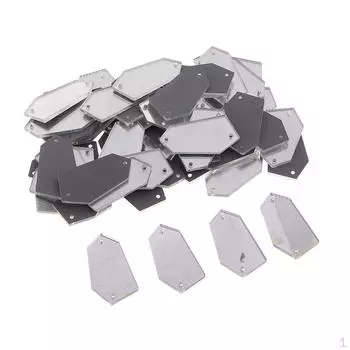 50 блестящих камней для пришивания к акриловым стразам белый