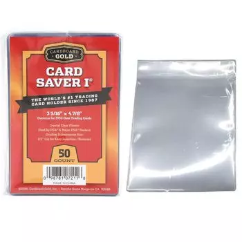 50 Cardboard Gold Card Saver 1 Card Saver1 PSA Official 50 Sleeve Set Genuinely Imported 1 Set [Includes sleeves] чистый