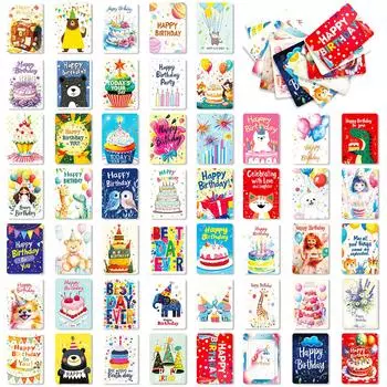50 Cards Birthday Party Blessings Text Card Gift Decoration Hand Account Decoration T01042608