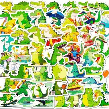 50 Cartoon Crocodile Stickers Cute Crocodile Animal Personality Graffiti