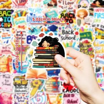 50 ценных креативных граффити-наклеек для школьного сезона. Студенты должны быть милыми. Водонепроницаемые неповторяющиеся наклейки.