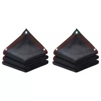 50% черная ткань с люверсами, солнцезащитная сетка, брезент, чехол для растений (2M)