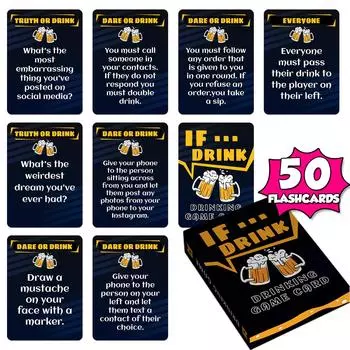 50 Creative High-Value Beer Illustrations Warm-Up Board Game Cards Adult Party Team Building Wine Table Essential Cards