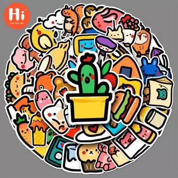 50 детских граффити персонализированный мультфильм оригинальные милые дети DIY чехол для телефона чехол для воды чашка для воды наклейки на чемодан водонепроницаемые