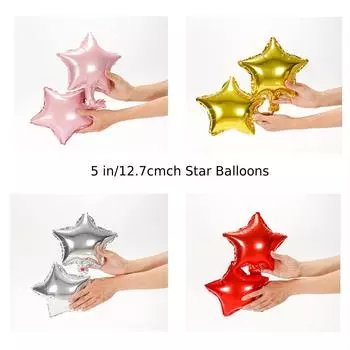 50 фольгированных шаров в форме звезд, День святого Валентина, Свадьба, День рождения, Юбилей, Выпускной, Фестиваль, Праздник, Украшение дома