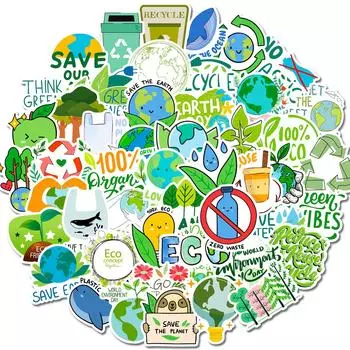 50 фраз по охране окружающей среды Граффити-наклейки Наклейки на багаж Декоративные наклейки на мобильные телефоны и планшеты
