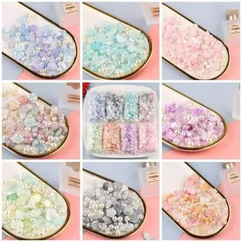 50 г Барокко Красивый Цветной Бант Бабочка Цветок Жемчужина Материал Упаковка Девушка Сделай Сам Ручной Работы Кремовый Гелевый Чехол Для Телефона Заколка Украшения