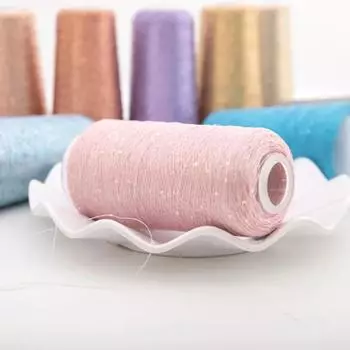 50 г/бола/1800 м блестящая пряжа-компаньон с блестками золотая нить для вязания крючком металлизированная нить для вязания крючком