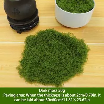 50 г искусственный мох DIY поделки трава искусственный мох искусственный консервированный мох зеленые растения для дома комната сад декор мини ландшафт искусственная трава темно-зеленого