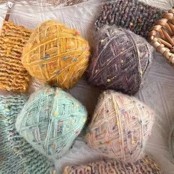 50 г/моток мягкая мохеровая шерстяная пряжа Rainbow Beans трикотажная нить для самостоятельного вязания крючком свитера шарфа вязание бархатная пряжа