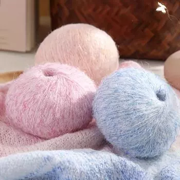 50 г/моток нитки из кобыльего меха с градиентом, подходят для свитеров, шарфов, пряжи Morandi Mohair, ткачества своими руками