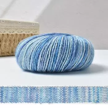 50 г/моток разноцветная смесовая пряжа для вязания спицами и крючком, 73% хлопок, 27% акрил