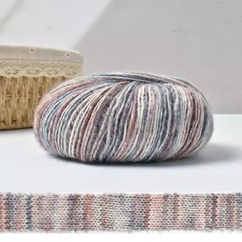 50 г/моток разноцветная смесовая пряжа для вязания спицами и крючком, 73% хлопок, 27% акрил