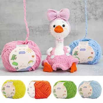 50 г/моток Толстая трикотажная пряжа, ручная работа, пряжа для самостоятельного вязания, супер мягкая пряжа из синели для кукольного свитера, шапки и шарфа