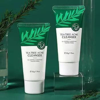 50 г очищающее средство для лица с чайным деревом, средство для удаления черных точек, очищающий крем для лица, средство для умывания, лечение прыщей 50G