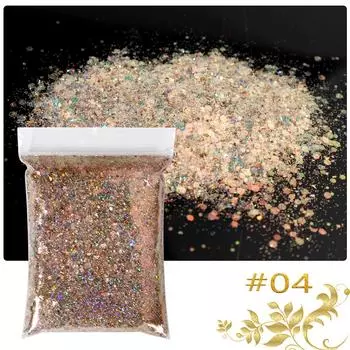 50 г/пакет Mermaid Hexagon Nail Glitter Flakes 3D Sequins Sparkling переливающиеся смешанные блестки Slices Paillette DIY Nail Art Decoratio