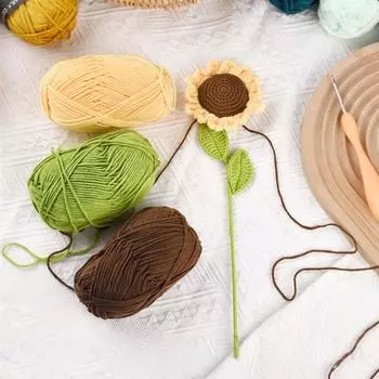 50 г пряжи для вязания крючком из молочного хлопка, 4 нити, шерстяная пряжа, окрашенная для вязания крючком, свитера, шапки, кукол, шарфа, сделай сам