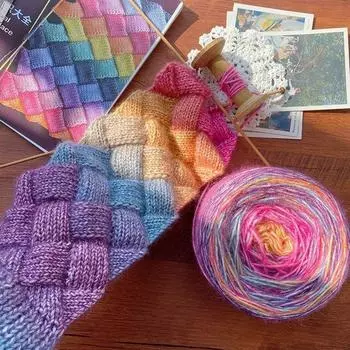 50 г пряжи градиентного мохера для ручного вязания крючком пряжа для ручного вязания сегментная окрашенная шерстяная пряжа мягкая ручная работа свитер шарф шаль нить