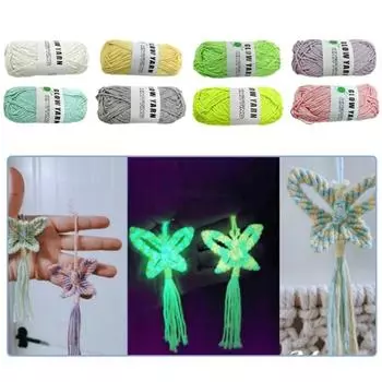 50 г/рулон ниток светящаяся толстая пряжа для рукоделия вязаная пряжа приятная для кожи светящаяся пряжа для шитья жёлтый