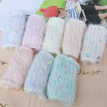 50 г/рулон окрашенная вручную шерстяная мохеровая нить Moe Dots свитерная нить палка игла норковая пряжа белый цвет горошек шерстяная нить