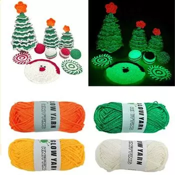 50 г/рулон пряжи для вязания крючком вязание шарфа рождественского цвета DIY толстая пряжа материалы для рукоделия зелёный