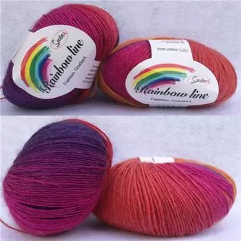 50 г/рулон пряжи для вязания крючком градиентного цвета своими руками для изготовления свитера, шапки, шарфа