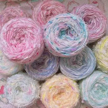50 г/рулон ручной работы смешанные цвета своими руками мягкий искусственный мех норки вязание крючком градиентная шерсть