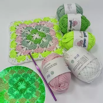 50 г/рулон Светящийся в темноте свитер Толстая пряжа Шарф Полиэстеровая пряжа Светящаяся пряжа Кардиган Шерстяная пряжа Ковер Полиэстеровая шляпа озеро синий