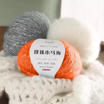 50 г/рулон тонкий шарф ручной работы свитер жемчужная мохеровая пряжа нить пони мохер кашемировая пряжа
