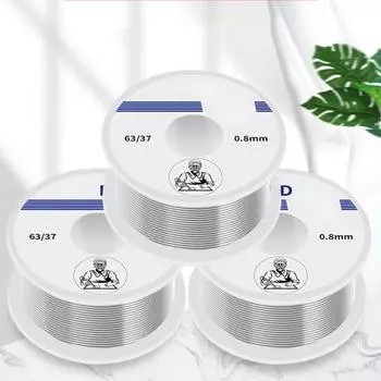 50 г Sn63Pb37 0,8/1 мм Паяльная проволока с канифольным сердечником Низкая температура плавления Надежная антикоррозийная Высокая