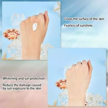 50 г солнцезащитный крем для лица и тела, отбеливающий солнцезащитный крем, солнцезащитный крем для тела, антивозрастной уход за жирностью лица, Mo E9K2 yellow-50g