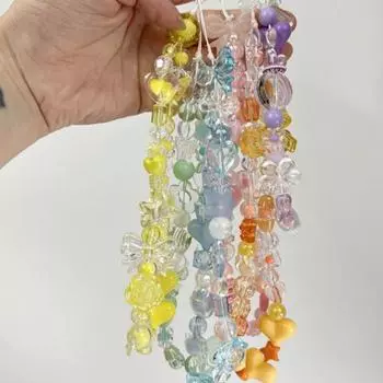 50 г свободные бусины с цветочным мишкой, смешанный стиль, геометрические аксессуары для изготовления ювелирных изделий, украшение для чехла для телефона озеро синий