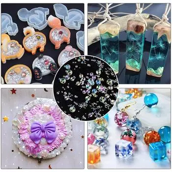 50 г УФ-смоляные бусины-пузырьки, водяные капли, бусины-пузырьки без отверстий, смоляные принадлежности для поделок и изготовления ювелирных изделий своими руками светло-зеленый