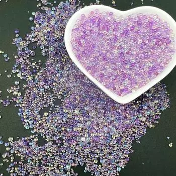 50 г/упак. DIY ювелирные аксессуары смешанные характеристики пузырьковые бусины магический цвет прозрачный стеклянный шар непористые пузырьковые бусины смешанные цвета аксессуары ручной работы 1mm-3mm 50g/pack