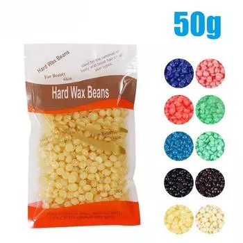 50 г восковых бобов для депиляции, твердые восковые гранулы для нагревателя воска, горячая пленка, восковые шарики для нагревателя воска, унисекс