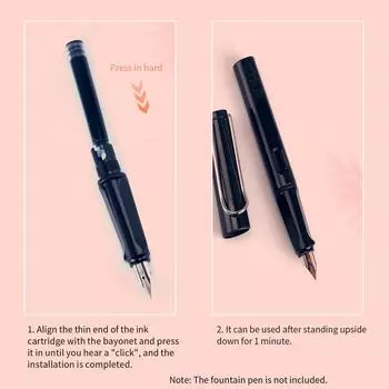 50 или 100 шт. чернильные картриджи для перьевой ручки, картридж для заправки чернил красного цвета с диаметром отверстия 3,4 мм 50pcs чёрный