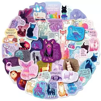 50 Исцеляющих Текстовых Наклеек Милые и Красочные Ежедневные Наклейки Наклейки для Ежедневника Наклейки для Дневника DIY Декоративный Материал