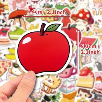 50 Japanese Cartoon Children S Cute Puzzle Stickers, Panda Rabbit Corgi Parent-Child Interactive Sticker Decoration