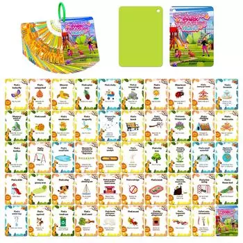 50 карточек для игры в квест в парке, игра-квест, детская головоломка, раннее образование, просвещение, тихая книга для обучения