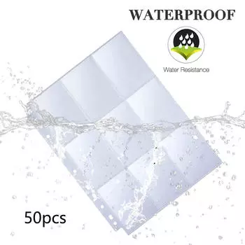 50 карточек с защитными рукавами, большая емкость, прозрачная папка для операций, обложка для торговых карточек