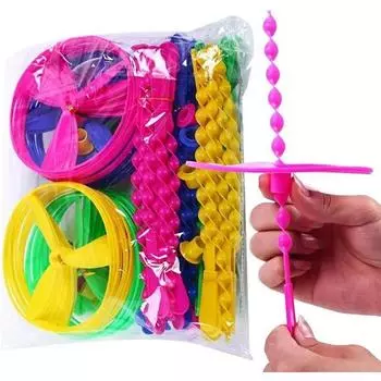 50 компл. красочных бамбуковых стрекоз, пластиковых ручных летающих игрушек, детский подарок на день рождения, подарки для гостей, школьные вкусности, наполнитель 50PCS