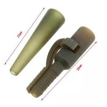 50 комплектов безопасных зажимов для поводков для ловли карпа, аксессуары, безопасные зажимы для поводков со штифтами и резиновыми трубками для ловли рыбы зелёный