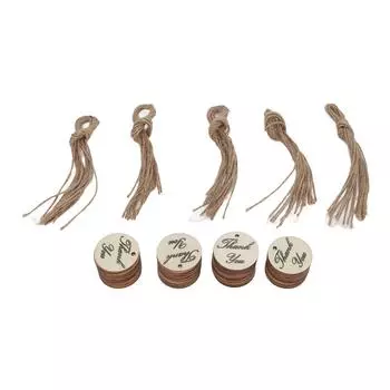 50 комплектов деревянных бирок с благодарностью, деревянных подарочных карт с надписью «Спасибо» и пеньковой веревкой для свадебной вечеринки, своими руками