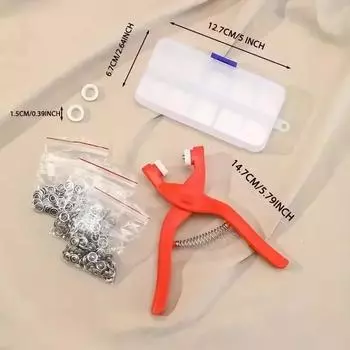 50 комплектов кнопок 9,5 мм с плоскогубцами для застежек, пресс-инструментом, пряжка с пятью лапками, металлические кнопки, кнопки для шитья и рукоделия, одежда