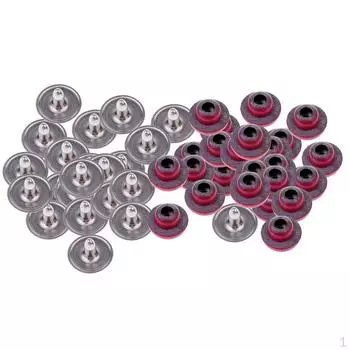 50 комплектов кожаных заклепок с круглой звездой и одинарной крышкой, металлических шпилек 8 мм, розово-красного цвета