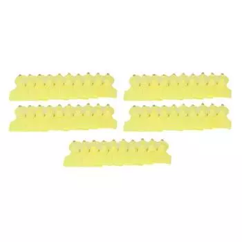 50 комплектов ушных бирок желтого цвета для овец, свиней, крупного рогатого скота, идентификационных ушных бирок для фермерских животных