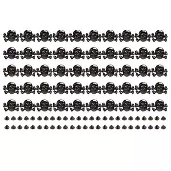 50 комплектов заклепок в виде черепа в готическом стиле, красивые модные аксессуары для самостоятельного изготовления обуви