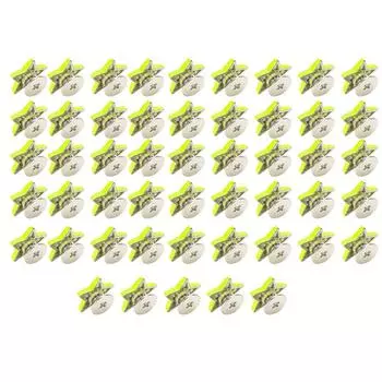 50 комплектов звездообразных заклепок, шурупов, цинкового сплава, сумок, одежды, обуви, ремней, плоских кнопок «сделай сам» 12 мм флуоресцентных