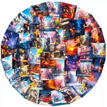 50 Красивых Уличных Наклеек Исцеляющие Пейзажи Уличные Наклейки Ежедневные Литературные Объективы Наклейки для Багажа Temu